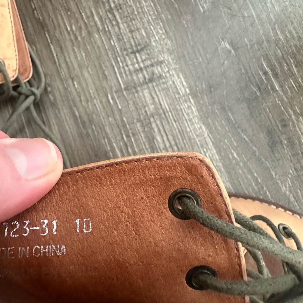Free People/ Jeffrey Campbell Lace-Up Peep Toe Block Heel Sandal - Tan size 10 - Picture 3 of 5
